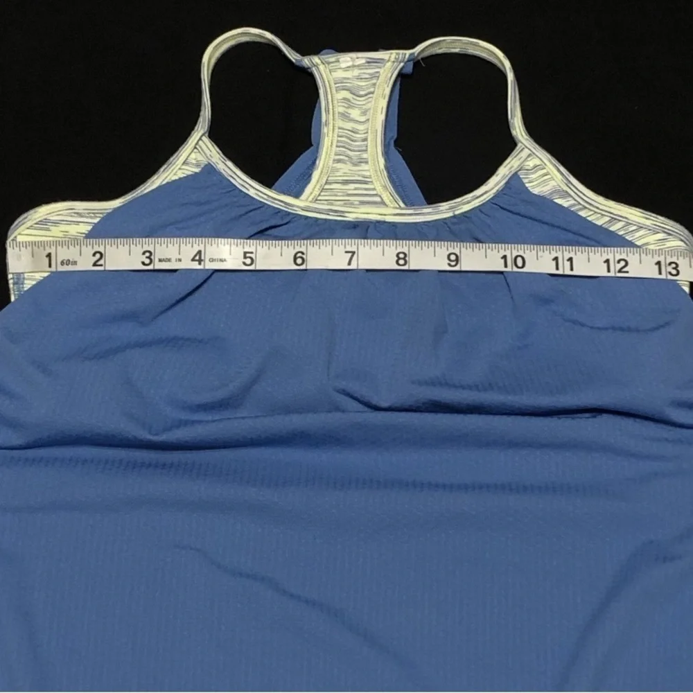 Lululemon No Limits Tank Top Bra Attached Blue Tank | Size 6 | NWOT